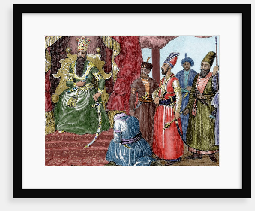 Sultan welcoming the Council members in the courtroom Topkapi Palace. Istanbul. Turkey by Anonymous