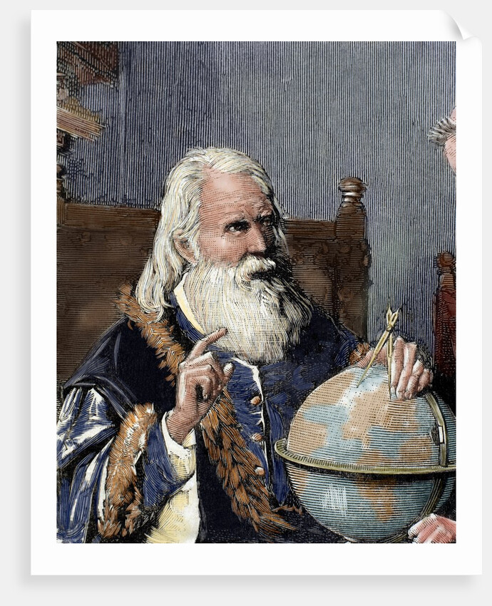 Galileo Galilei (1564-1642). Physicist, Italian mathematician and astronomer. Galileo demonstrating by Anonymous