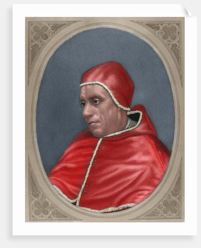 Gregory XII. Pope between 1406 and 1415. Engraving by Anonymous