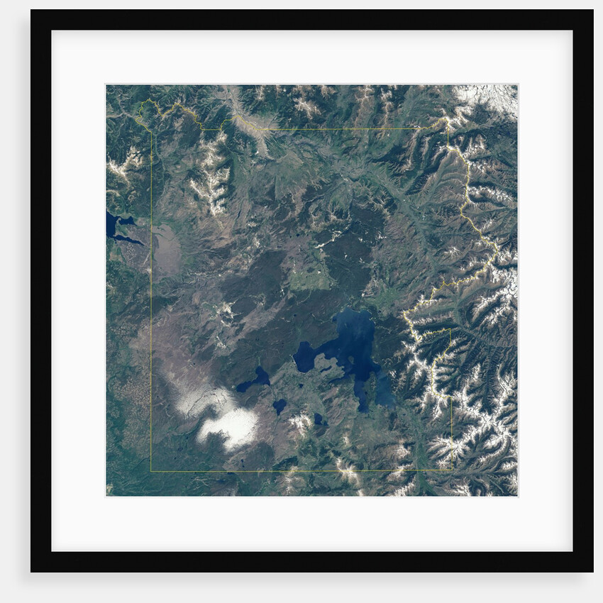 Satellite view of Yellowstone National Park by Anonymous