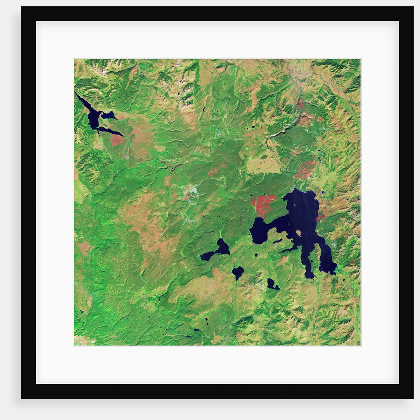 Satellite view of Yellowstone National Park by Anonymous