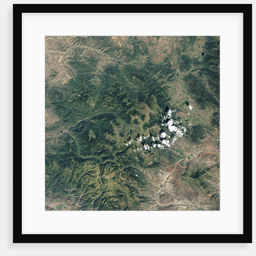 Satellite view of Colorado's Flat Tops Wilderness by Anonymous