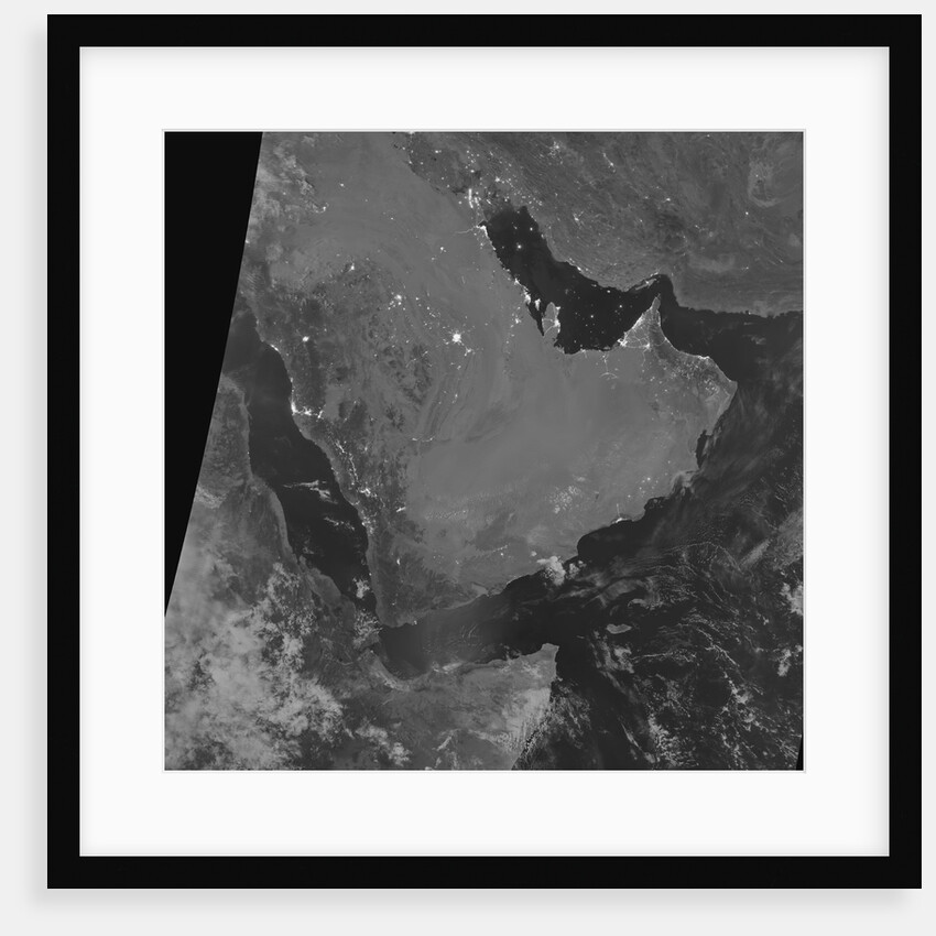 Nighttime satellite view of the Arabian Peninsula by Anonymous