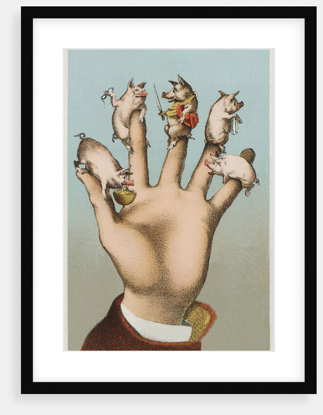 Five pigs on five fingers by Anonymous