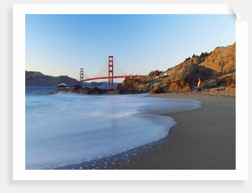 View of Baker Beach and Golden Gate Bridge, San Francisco, California, USA by Anonymous