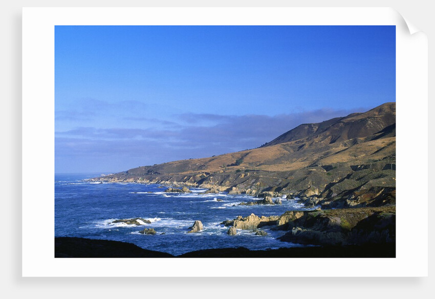 View of coastline at Whale Peak, Big Sur, California, USA by Anonymous