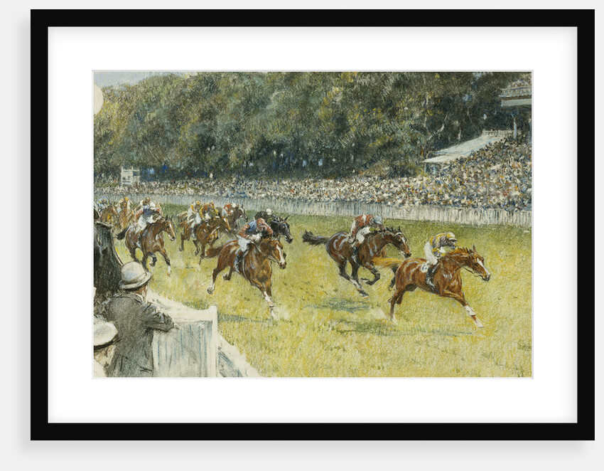 A Finish at Goodwood by Gilbert Holiday