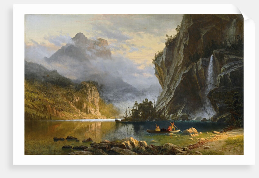 Indians Spearfishing by Albert Bierstadt