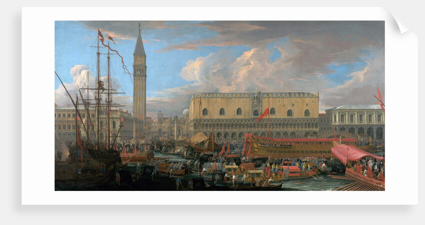 The Bucintoro Departing from the Bacino di San Marco on the Grand Canal, Venice by Luca Carlevarijs