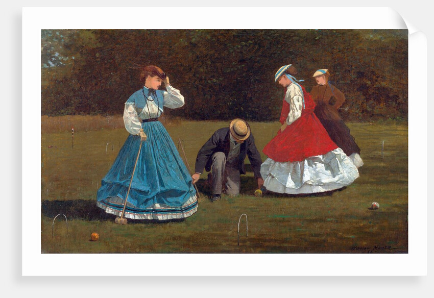 Croquet Scene by Winslow Homer