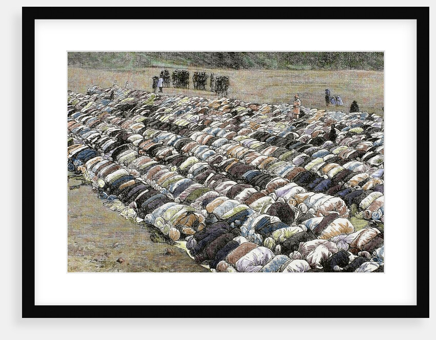 Buckre-Ede festival or Baqr-I-Id (Cow Festival). Moslems praying by Anonymous