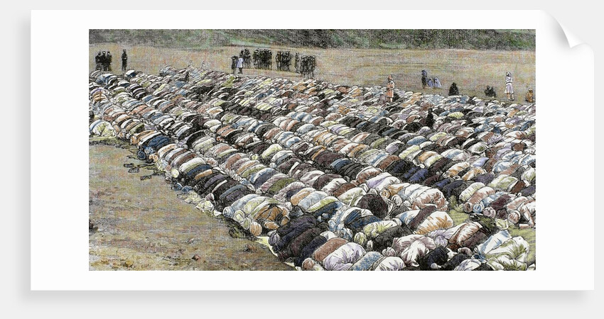 Buckre-Ede festival or Baqr-I-Id (Cow Festival). Moslems praying by Anonymous