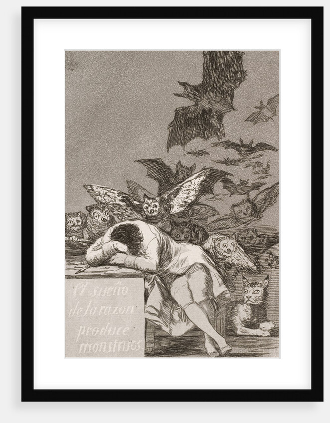 The sleep of reason produces monsters (No. 43), from Los Caprichos by Francisco Goya