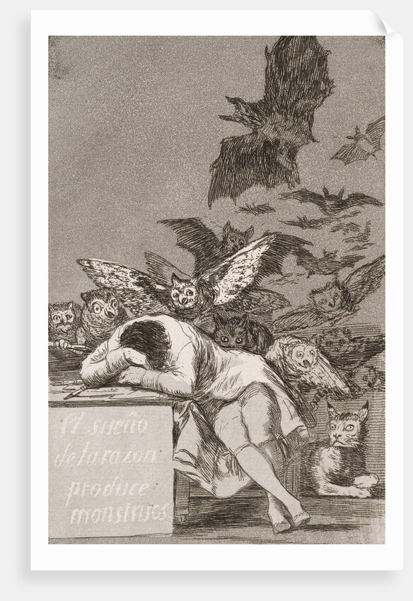 The sleep of reason produces monsters (No. 43), from Los Caprichos by Francisco Goya