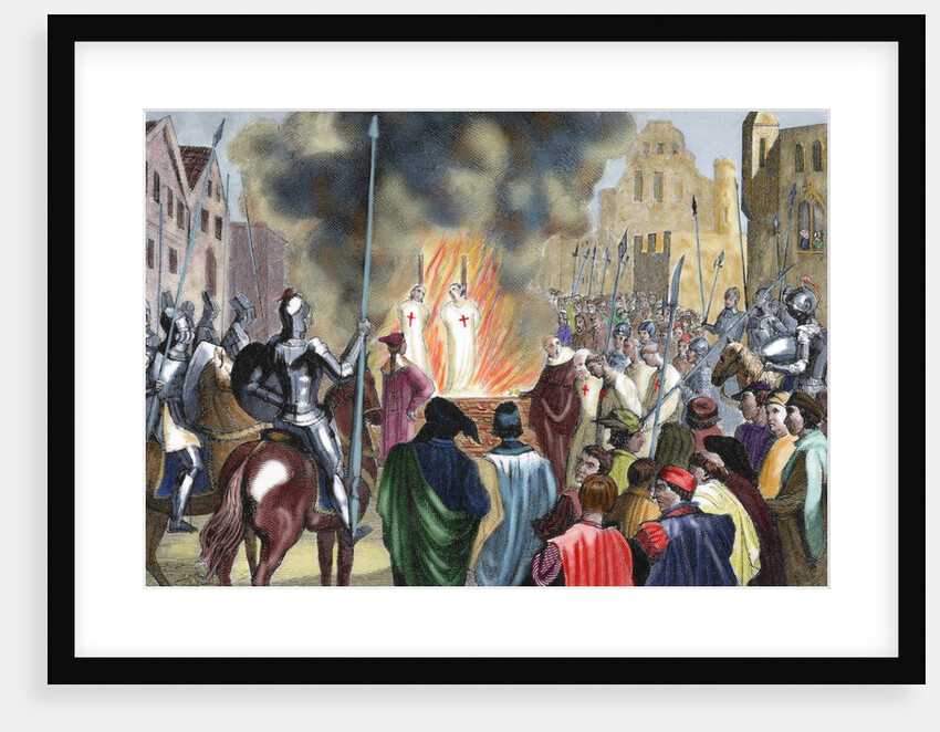 Burning Templar in the 14th century by Anonymous