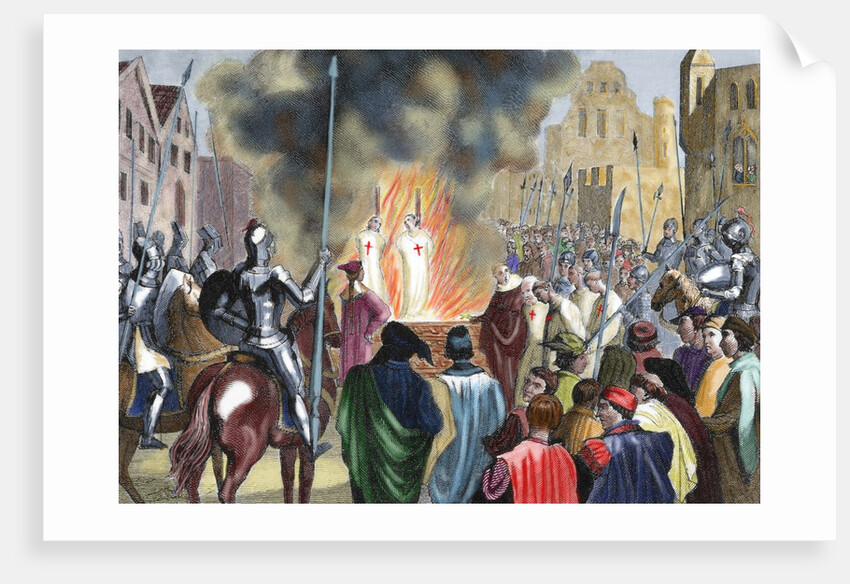 Burning Templar in the 14th century by Anonymous