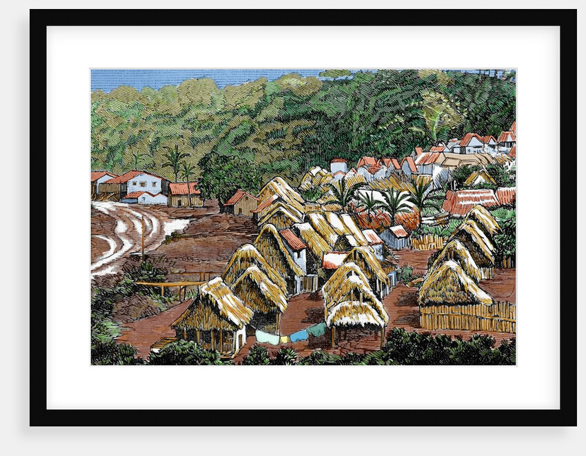 Construction of the Panama Canal. Workers camp in the Highlands of the Emperor by Anonymous