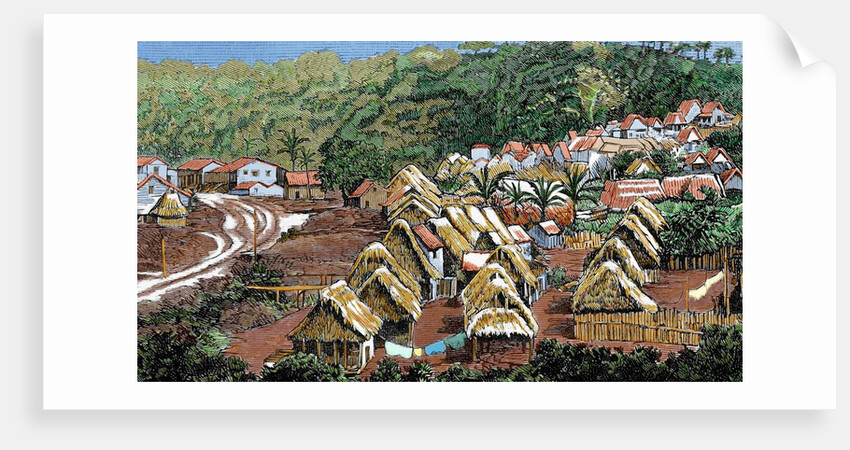 Construction of the Panama Canal. Workers camp in the Highlands of the Emperor by Anonymous