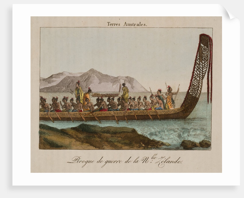 War canoe of New Zealand by Anonymous