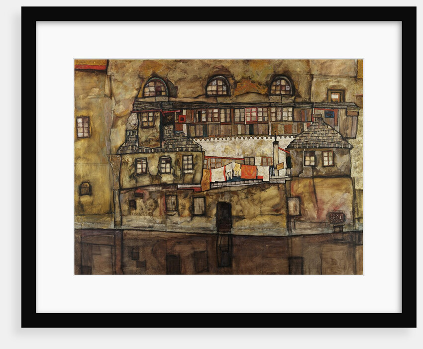 House Wall on the River by Egon Schiele