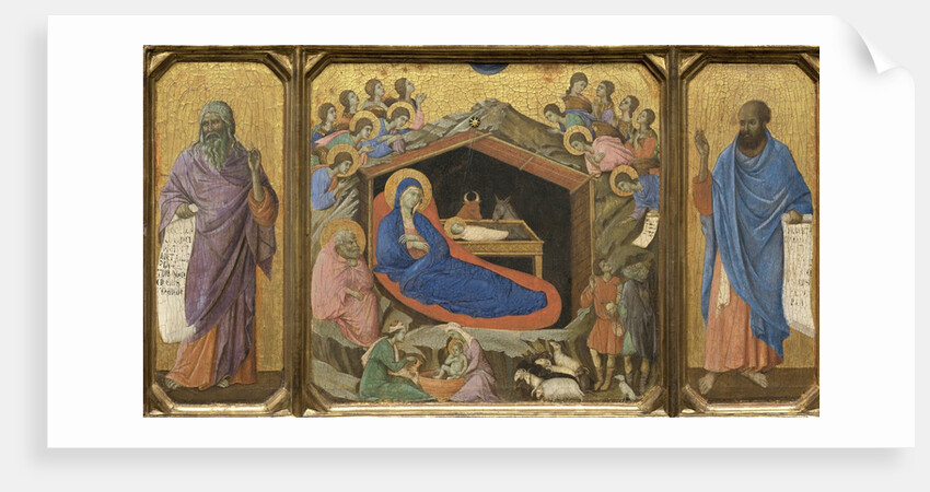 Nativity with the Prophets Isaiah and Ezekiel by Duccio di Buoninsegna