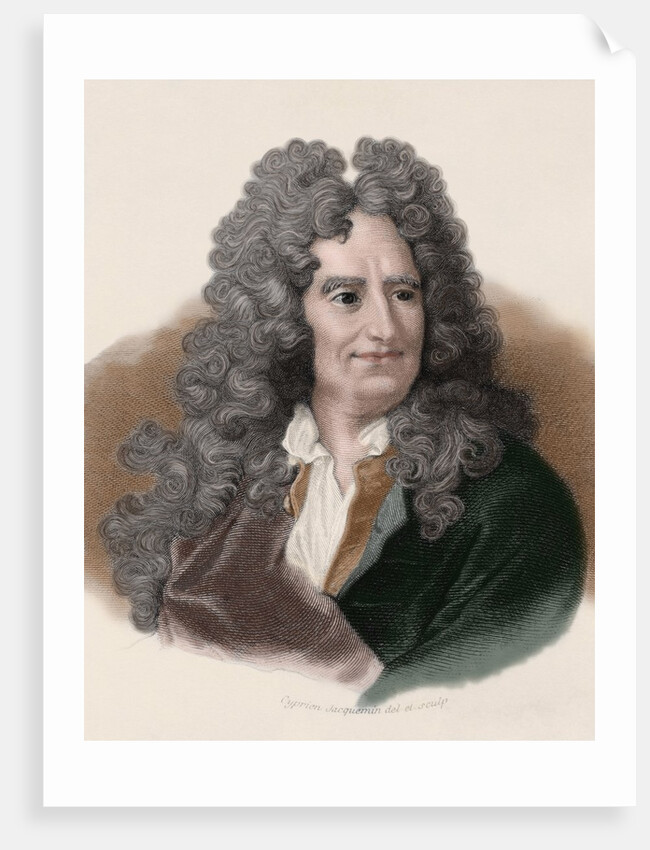 Nicolas Boileau-Despreaux (1636-1711). French poet. Engraving by Anonymous