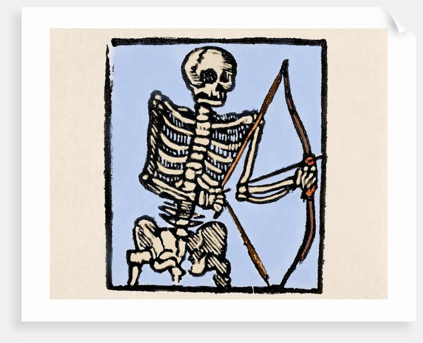 Death depicted with a bow and arrow by Anonymous