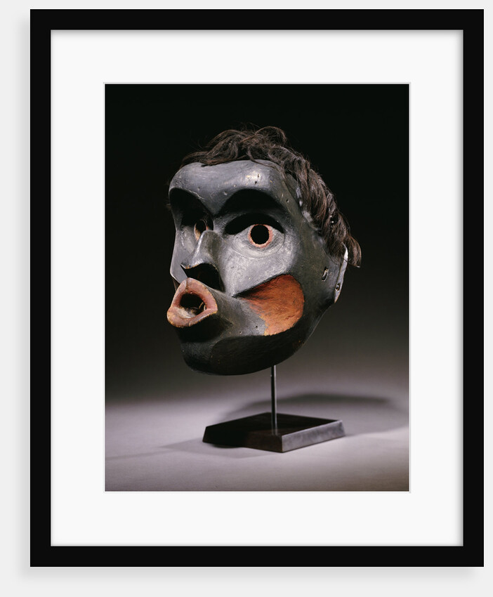 A Kwakwaka'wakw Dzoonokwa wood face mask by Anonymous