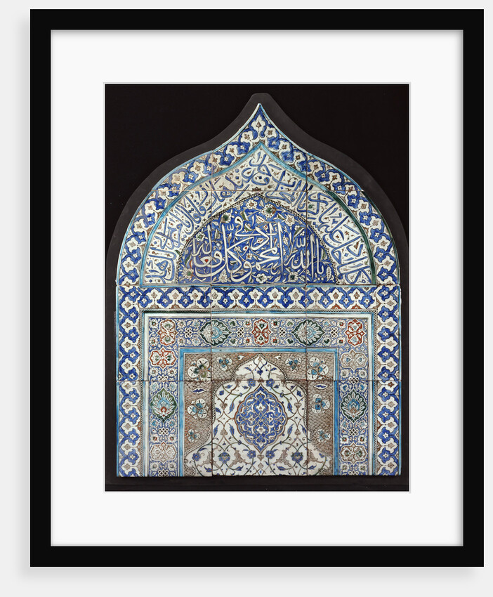 An important Diyarbekir tile, mihrab of ogival by Anonymous