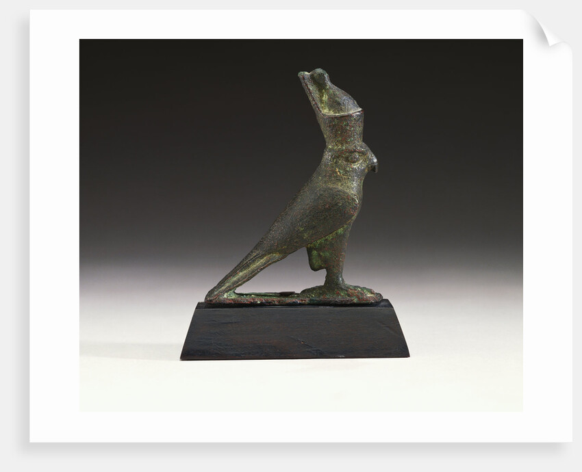 An Egyptian bronze figure of a falcon by Anonymous