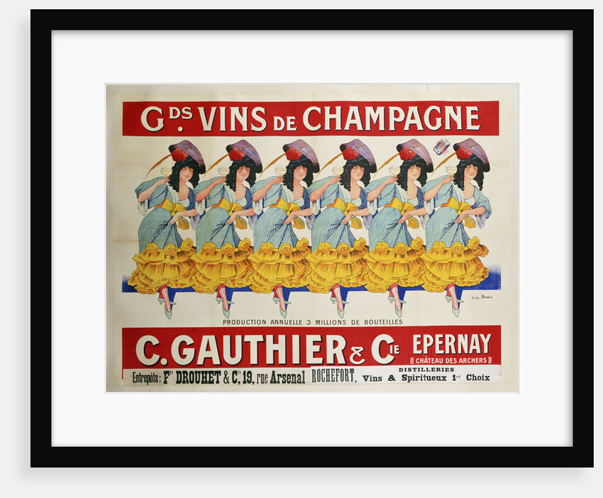 Gds Vins de Champagne poster by Casimir Brau
