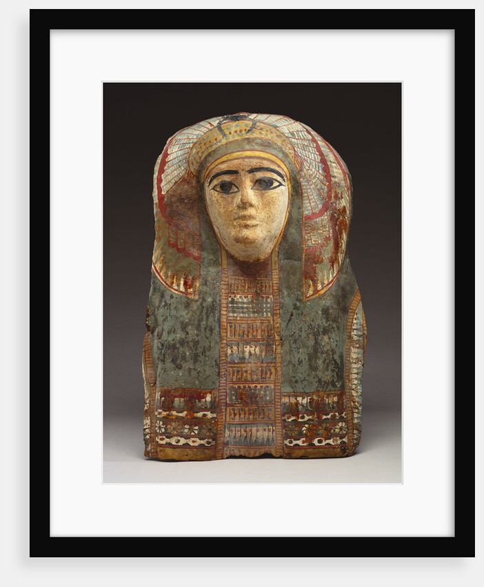 An Egyptian cartonnage mummy mask by Anonymous