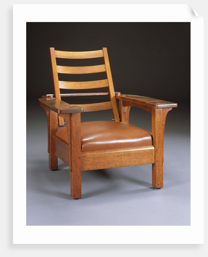 L. & J.G. Stickley Company oak Morris chair by Anonymous