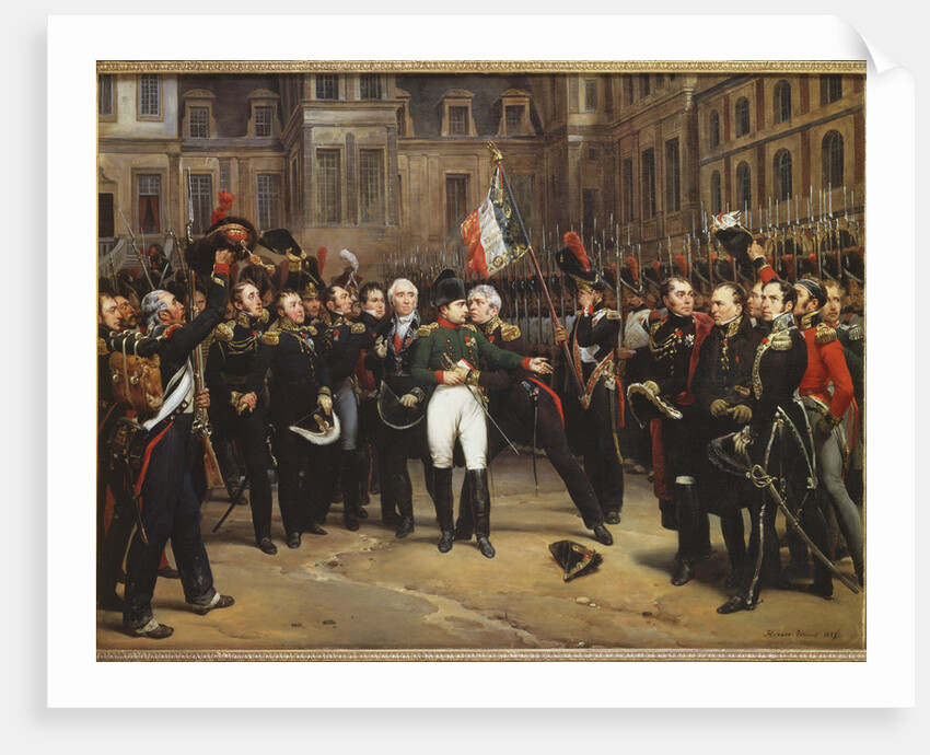 The Farewells of Fontainebleau, 20 April 1814 by Emile Jean Horace Vernet