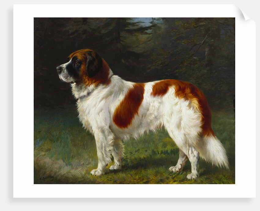 A St. Bernard on the Edge of a Wood by Heinrich Sperling