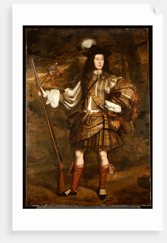 A Highland Chieftain: Portrait of Lord Mungo Murray in Highland Dress by John Michael Wright