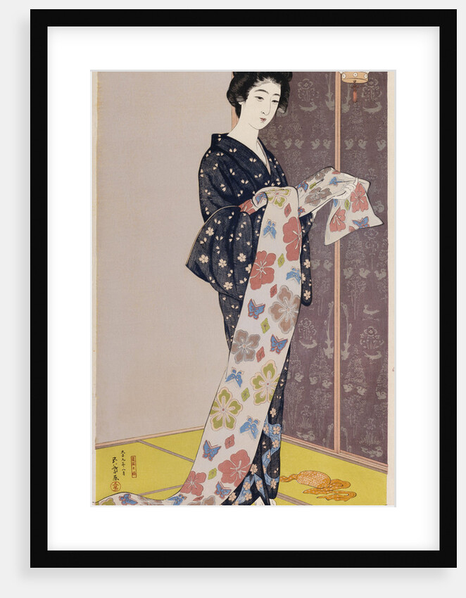 Young woman in a summer kimono by Hashiguchi Goyo