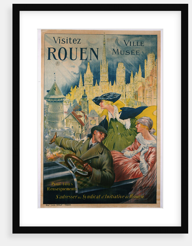 Visitez Rouen poster by P Bonnet