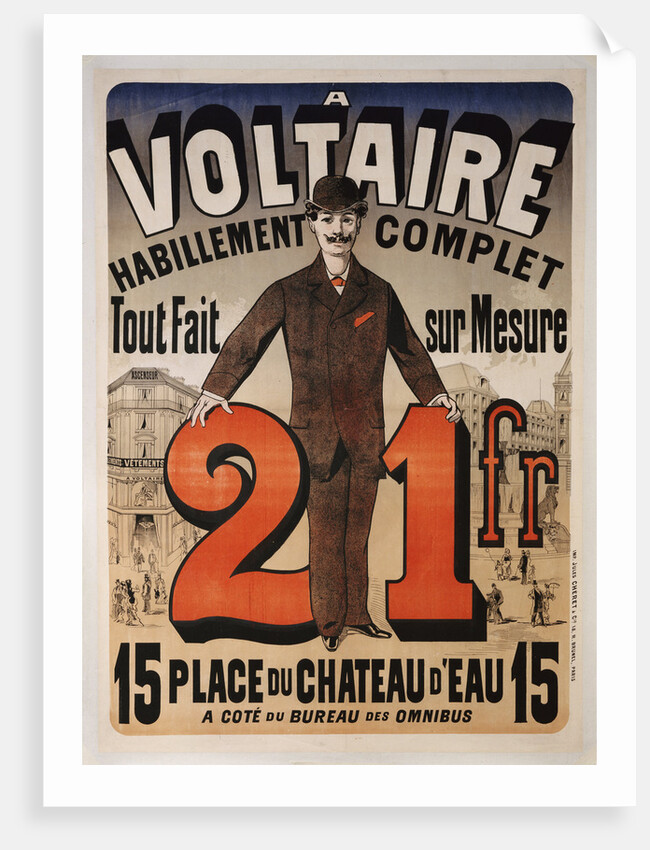 A Voltaire poster by Jules Cheret