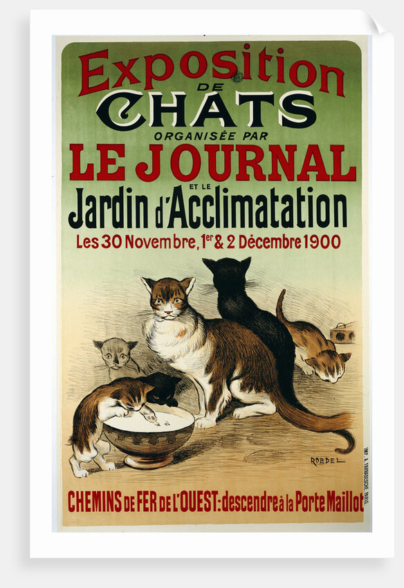 Exposition de Chats poster by Alfred Roedel