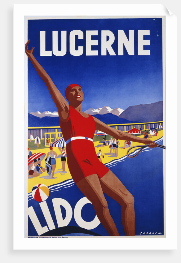 Lucerne Lido poster by Albert Solbach