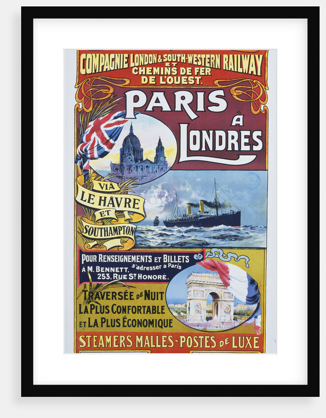 Paris to London poster by Anonymous
