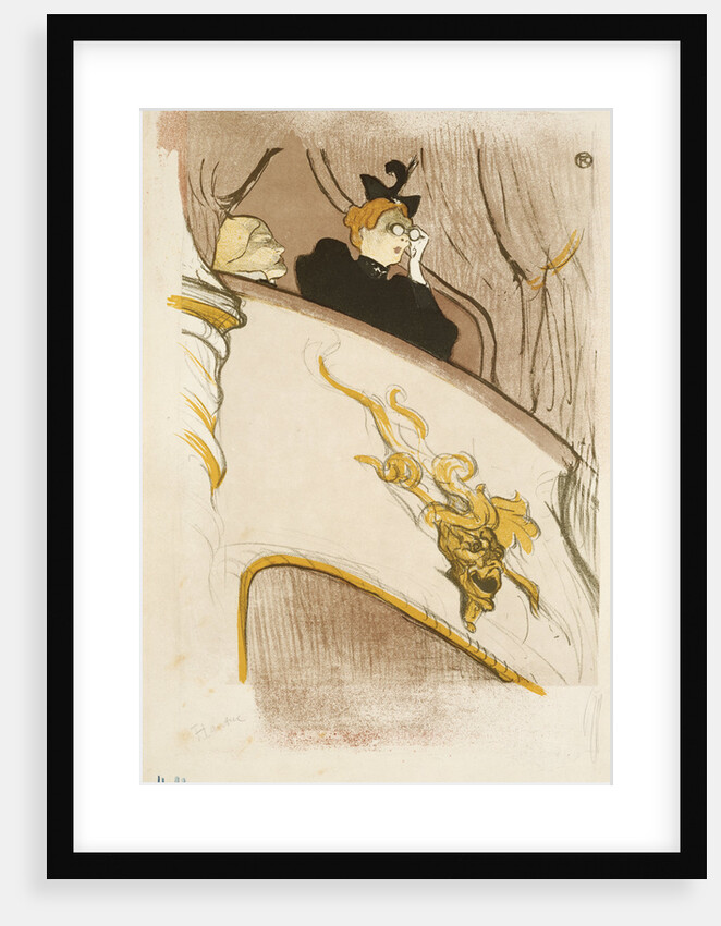 The Box at the Mascaron Dore by Henri de Toulouse-Lautrec