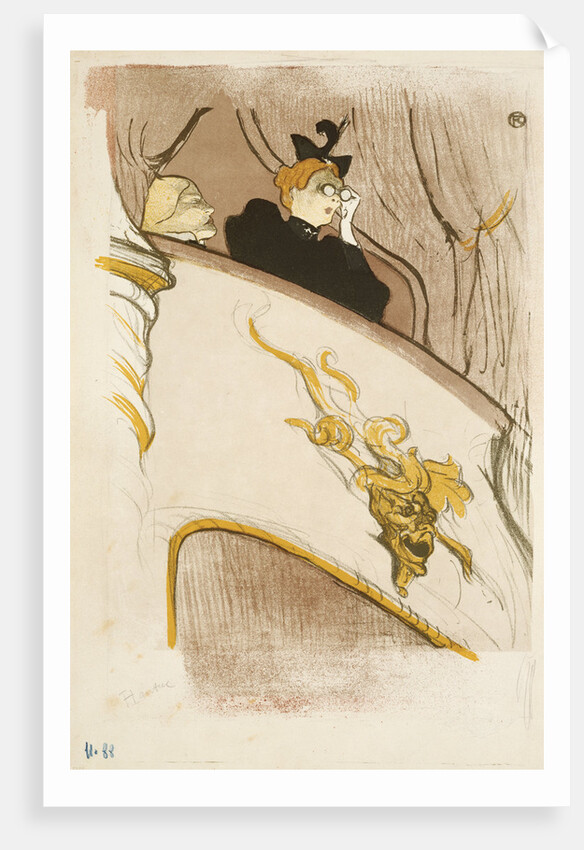 The Box at the Mascaron Dore by Henri de Toulouse-Lautrec