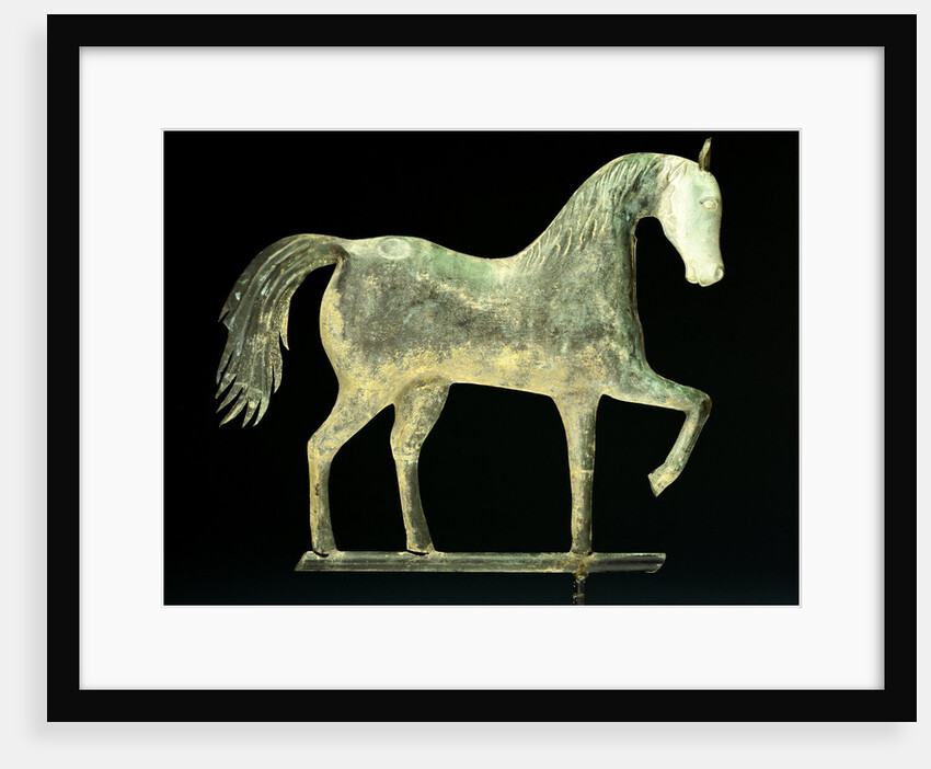 A molded copper and cast zinc horse weathervane by Anonymous