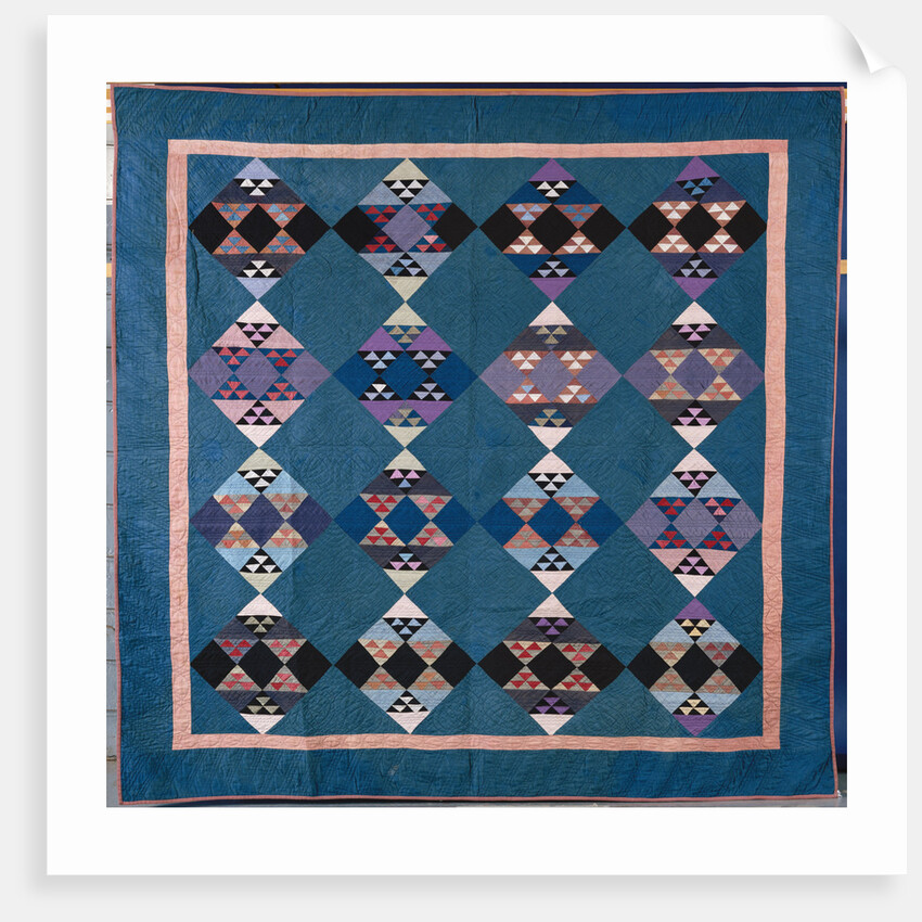 An Amish bird in flight design coverlet by Anonymous