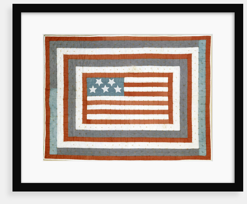 American pieced cotton coverlet by Anonymous