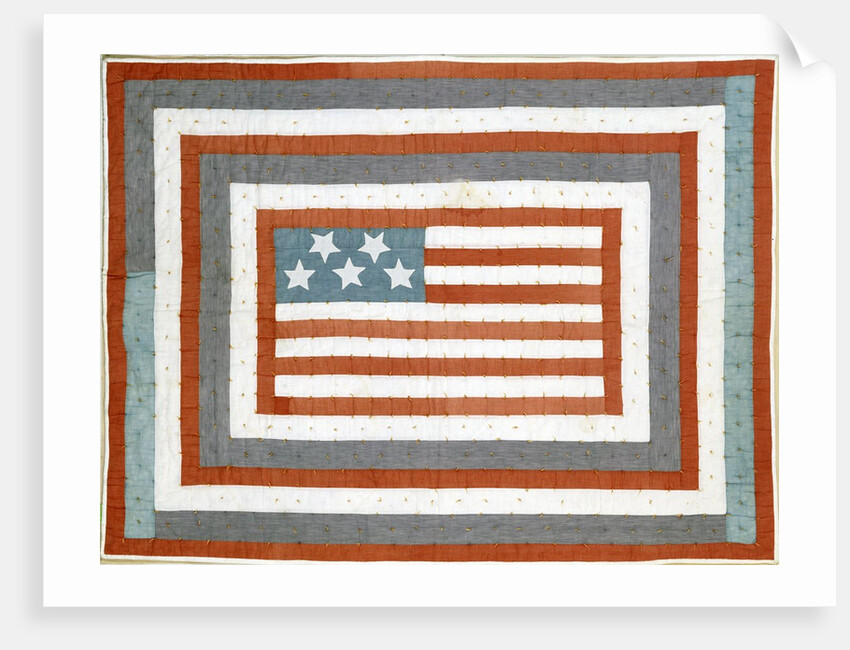 American pieced cotton coverlet by Anonymous