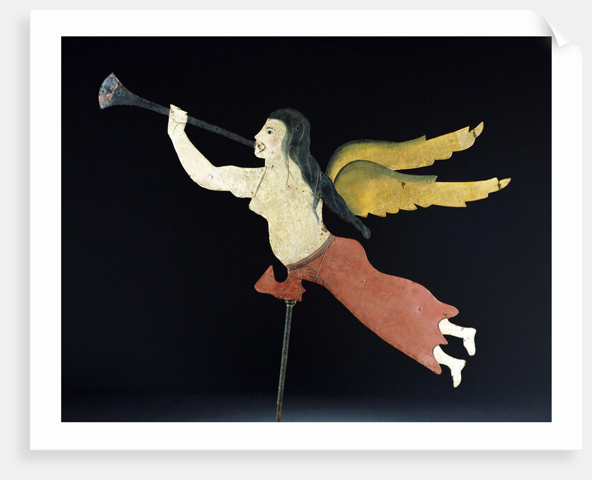 A sheet metal Angel Gabriel weathervane by Anonymous