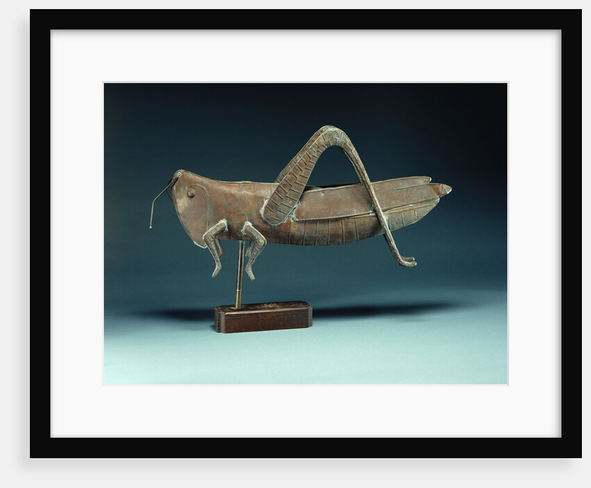 A grasshopper weathervane by Anonymous